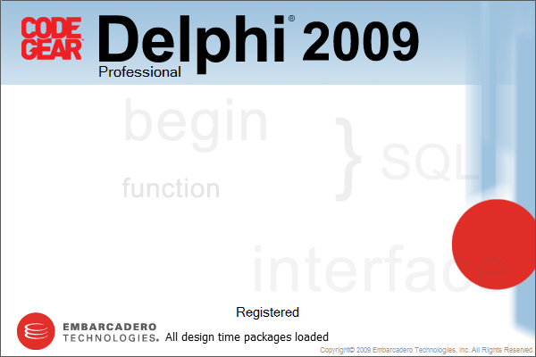 Delphi 2009 Professional Splashscreen